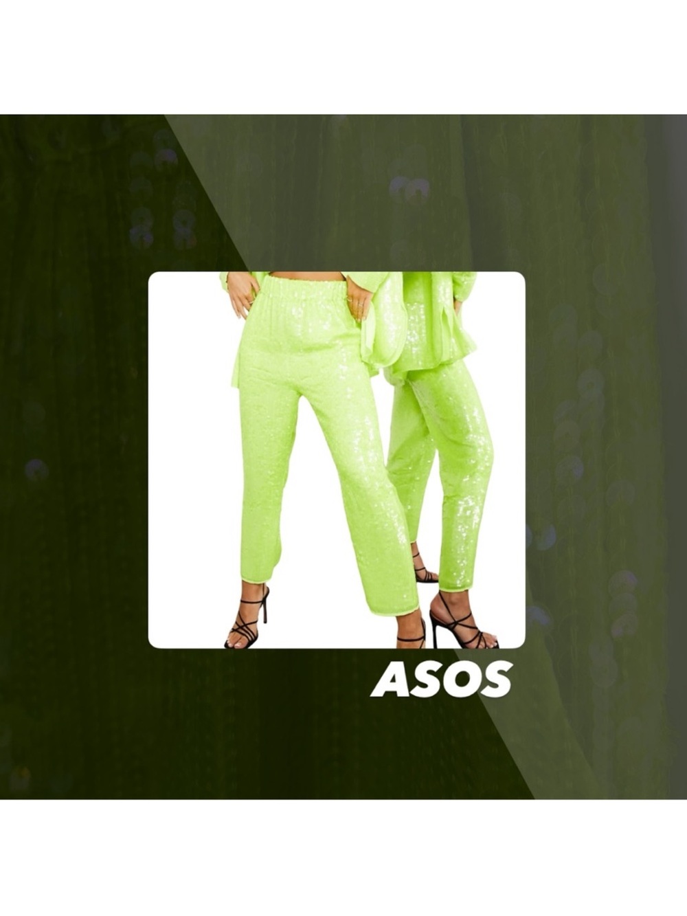 EUC Asos Edition Tapered Sequin Pants